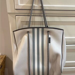 Sporty Large White Tote Bag - PreneLove